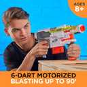 Nerf Modulus Stryfe Motorized Blaster - Fires 6 Darts in a Row - Includes Drop Grip, Barrel Extension, 6-Dart Clip, 6 Nerf Elite Darts