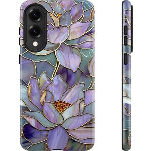 Esdot for Samsung Galaxy S25 Edge Case - Wireless Charging Compatible – Dual-Layer Soft Silicone + Hard Shell - Wildflower Design - Protective Phone Cover for Women Girls - Abstract Lotus