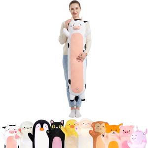Cuddle Paws Cow Print Plush Body Pillow for Girls & Boys, Large, 47 Inches