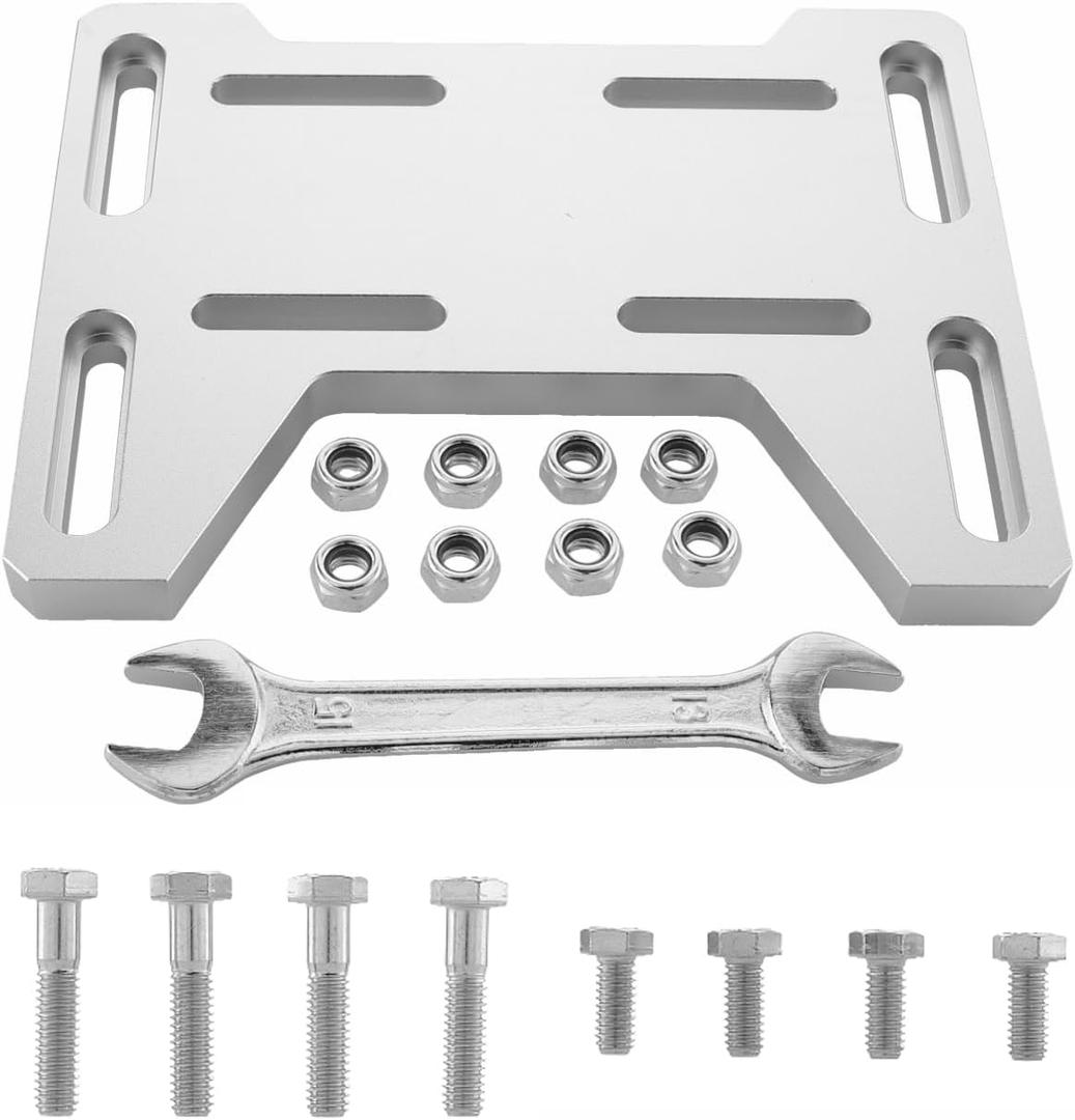 Mini Bike Mount Plate Adapter Bracket Compatible with Predator 79cc 97cc 100cc 212cc Coleman CT100U Baja DB30 Hoverheart MB001 Motovox MBX10 for 4 Stroke Engine Parts (Silver)