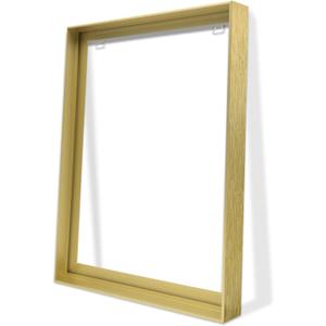 ARTGOW Metal Floating Frame for 18"x24" Canvas Oil Paintings, DIY Canvas Frames with 1.5" Deep, Floater Frame for Canvas Prints Wall Art/Portrait/Landscape Living Room Bedroom Kitchen Decor, Gold 