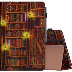 Moko Case for Kindle Fire Max 11 Case 13th Gen 11", Retro Library | Slim Folding Stand Cover Case for Fire Max 11 Tablet with Auto Wake/Sleep, 2023 Release
