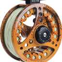 M MAXIMUMCATCH Maxcatch ECO Large Arbor Fly Fishing Reel (3/4wt 5/6wt 7/8wt) and Pre-Loaded Fly Reel with Line Combo, 7/8 weight