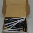 Zopeal 8 Pieces Coffee Syrup Pump Dispenser Fits 750ml/25.4oz Bottles, Skinny Syrup Pump for Coffee Flavoring, Creamers, Caramel, Beverages, Kitchen Cafe Bar Drinking Mixes Food Dispenser(Black)