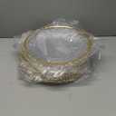 Plastic Acrylic Charger Plates 10PCS, 13" Decoration Diner, Wedding, Party, Event, (Gold Bead 10)