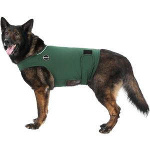 Dog Anxiety Jacket, Skin-Friendly Dog Calming Shirt - Dog Coat for Thunder, Fireworks, Vet Visits and Separation - Keep Pet Calm Without Medicine & Training, Dark Green, X-Large