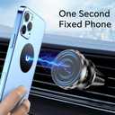 2-Pack Car Vent Magnetic Phone Mount[ Easily Install ] Reusable Magnetic Phone Holder for car Vent air[ Strong Magnet ] [ 360 Rotation ] Fit for iPhone 17 Pro Max 16 15 Samsung & All Cell Phone