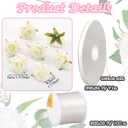 50 Set Run for The Roses Decor Hanging Rose Ceiling Decor with Ribbons DIY Artificial Floating Flowers Garlands for Engagement Bridal Shower Wedding Horse Racing Derby Day Decorations(White)