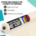 Exquisite Party Solids Ivory Plastic Table Cover Roll 40" X 300' Table Cloth Plastic Cover Roll - Premium Quality Thick 0.5 MIL Banquet Rolls - Disposable Tablecloth Rolls
