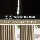 Vision Home Brown Linen Full Blackout Curtains Grommet Total Room Darkening Window Curtains 84 inches Long for Bedroom Living Room Energy Efficient Thermal Insulated Rustic Drapes 2 Panels 58" Wx84 L