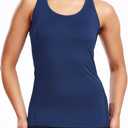 NELEUS Women's 3 Pack Compression Athletic Tank Top for Yoga Running,Black,Grey,Blue,M