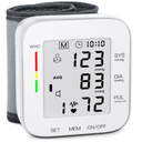 MMIZOO Wrist Blood Pressure Monitor Large LCD Display BP Machine Adjustable Cuff 5.31-7.68 inch Automatic 99x2 Sets Memory with Carrying Case for Home Use (White)