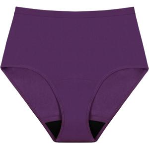 AIRCUTE Washable Urinary Incontinence Protective Underwear for Women Leak Proof Absorbent Reusable Panties 60ML 1 Pack (Purple, X-Large)