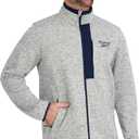 Reebok Men's Mock Neck Zip-up Sweater Fleece Shell Jacket