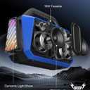 Portable Bluetooth Speakers Loud - Wireless Speaker 80W Peak, Light Show, 20H Playtime, Strong Bass, BT 5.3, TWS, IPX6 Waterproof for Outdoor Travel Beach Camping - Blue