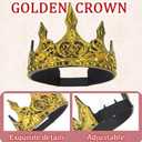 3 Pieces Halloween King Cloak Crown Wand Costume Set For Adult And Children Prince or Queen Robe Red Cloak Cape And Crown Headband For Halloween Cosplay Party (For-Adult)