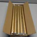 Gold Curtain Rods, Room Darkening Drapery Rod for Windows 66 to 120 Inches(5.5-10Ft), Wrap Around Curtain Rods,Heavy Duty Blackout Drapery Rod, Modern Decorative Window Treatment Rod, Gold