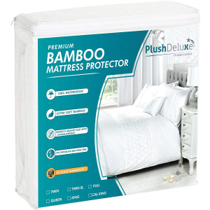 PlushDeluxe Premium Bamboo Mattress Protector Pad, Size: King(76"x80")