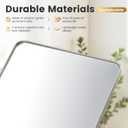 18X30Inch Brushed Nickel Bathroom Mirrors for Over Sink,AluminumFrame