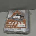 RAINDEWAY Tarps Heavy Duty Waterproof 9x12 Feet,10Mil Thick Multipurpose Poly Tarp Cover with Metal Grommets and Reinforced Edges,Silver/Brown Tarp