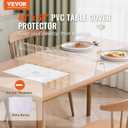VEVOR Plastic Table Cover, 40 x 60 Inch 2.0 mm Thick Clear PVC Table Protector, Rectangle Desk Mat, Waterproof & Easy Cleaning Tablecloth, for Office, Dresser, Dining Room, Night Stand
