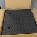 VEVOR Rubber Curb Ramps, 2 Pack, 7‘’ Rise Height, 19.3" L x 19.3" W, Driveway Ramps with Drainage Tank, 7000 lbs Load Capacity, Suitable for Wheelchairs, Strollers, Motorcycles, Cars, Lawn Mowers