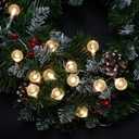 Bubble Ball Decorative String Lights - 35 Lights, 3 AA Batteries Powered, Indoor/Outdoor Decoration (Bubble Ball)