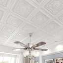 Art3d Drop Ceiling Tiles, Glue up Ceiling Tiles, 2'x2' Plastic Sheet in White (24-Pack, 96 Sq.ft), 24"x24"