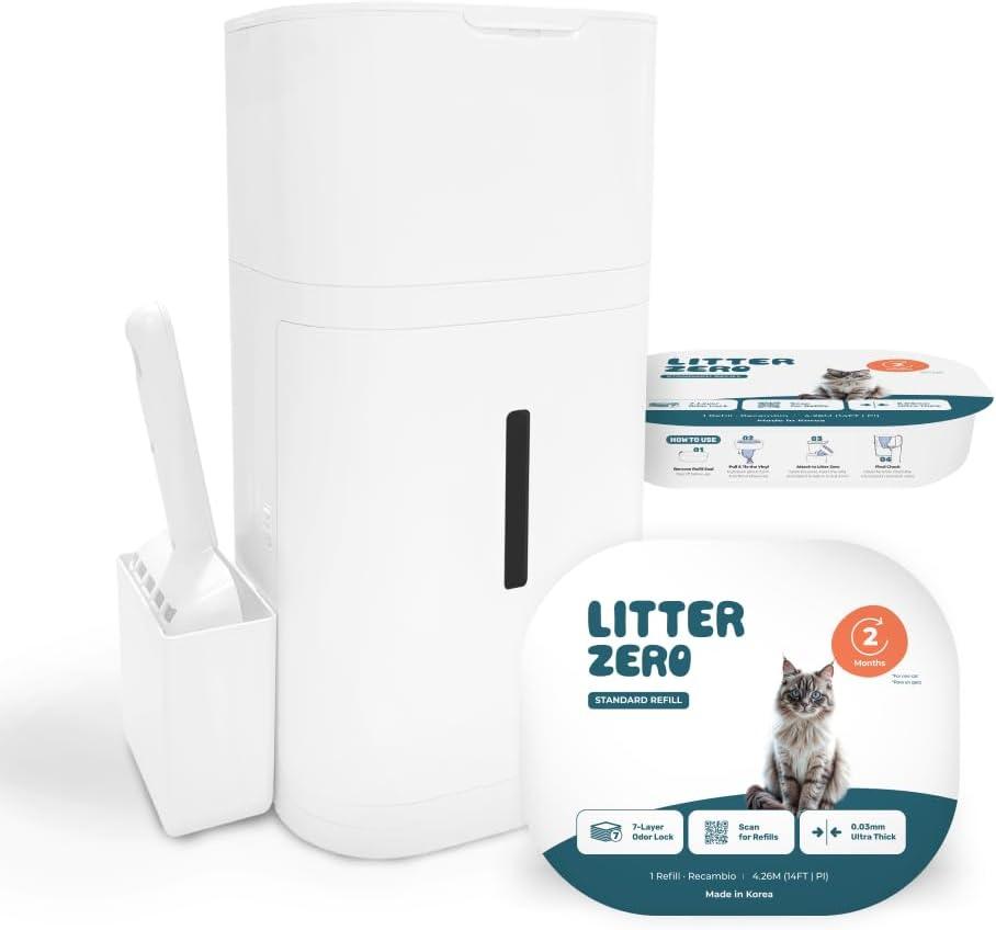 Litter Zero Base Set (Includes 1 Refill, Scoop) + 1 Additional Refill Pack