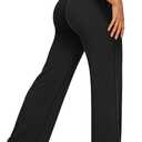 Straight Leg Leggings for Women Wide Leg Yoga Pants High Waist Stretch Casual Bottoms Buttery Soft Leggings, L