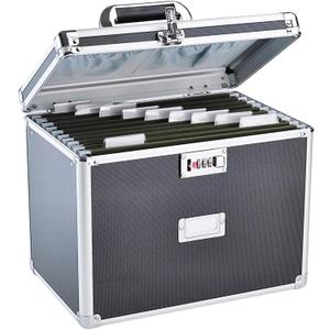 Hanging File Box for Letter, All-in-one set with 10 Folders