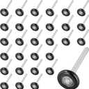 30 PCS Nylon Rollers, Black 6200Bearing Garage Door Rollers, Smooth Rollers Silent Design for Garage Door, Industrial Equipment Rollers (30PCS 1.8Inch)