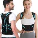 Back Brace Posture Corrector, Adjustable Support Device for Men and Women, Back Pain Relief and Lumbar Support (S. 26-32.3 in)