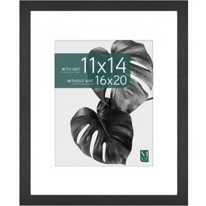 MCS Studio Gallery Photo Frame Woodgrain, 16x20 Matted to 11x14