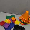 unanscre 31PCS 3 in 1 Carnival Outdoor Games Combo Set for Kids, Soft Plastic Cones Bean Bags Ring Toss Game, Gift for Birthday Party/Xmas