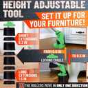 Furniture Jack Lifter Tool Heavy Furniture Lifter with Wheels and Tool for Moving Appliances, Load Capacity Up to 660 Lbs Glides Smoothly on Wood, Tile, Laminate, and Other Hard Floor Surfaces