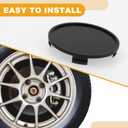4 Pcs 76.3mm 3.00" OD - Universal Car Wheel Hub Center Caps - Car SUV Trucks Auto Hub Covers Scratch Resistant Rustproof - Durable Plastic Matte Black