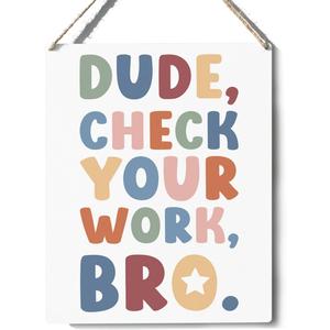 2 x Xiolcxdr Funny Classroom Wall Art Decor Male Teacher Teacher's Day Gifts for Man First Day of College Daycare Gift English Geometry Science Music Math Class Rules Prints Wall Sign