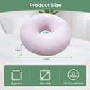 RQUXMT Piercing Pillow for Side Sleepers with Ear Hole, Donut CNH Pillow, Pressure Reduction, Skin-Friendly Washable Adjustable Ear Cushion (Large, Cotton, Light Pink)