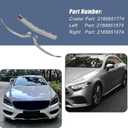 XQSMWF 3Pcs Front Bumper Lip Moulding Trim Chrome Compatible with Mercedes Benz W218 CLS400 500 550 2015-2018, Replace 2188851774 2188851574 2188851674