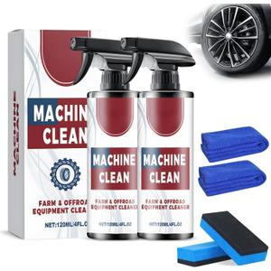 2Pcs Machine Clean Spray, Supplies Machine Clean Outdoor All-Purpose Cleaner, Heavy-Duty Outdoor All Purpose Cleaner - 4 Oz