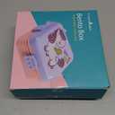 Freshmage Stainless Steel Double-Layer Bento Box Container with 3 Compartments, Large Capacity Leakproof and BPA Free Bento Lunch Box, Durable,Drop-Proof, Dishwasher Safe, Pink