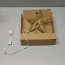 Christmas Star Tree Topper, Plug in 3D Star Tree Topper, 11Golden Glittered Metal Hollow Designed Built-in 10 Bulbs String Lights for Christmas Tree Decorations