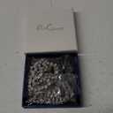 EleQueen Bridal Cubic Zirconia Love Heart Jewelry Set for Women, Wedding Tennis Bracelet Dangle Earrings Necklace for Bride Bridesmaid Clear Silver-Tone