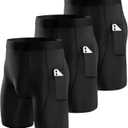 Niksa Compression Shorts Men 2/3 Pack, Compression Underwear for Men Athletic Shorts, Running Workout Fitness Shorts (Small)