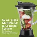 Hamilton Beach MultiBlend® Kitchen System, 3-in-1 Blender with Food Processor Attachment, 52 oz. Blending Jar, and 20 oz. Travel Jar, R58176 