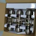 BESTTEN [3 Pack] Door Knob with Lock and Key, Keyed Different Entry Door Knob, for Entrance and Front Door, Satin Nickel
