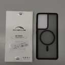 for Samsung Galaxy S21 Ultra Mag Safe Case,Slim Shockproof Protective Cover with Magnetic,Frosted Hard Back Soft Silicone TPU Bumper Phone Case Compatible Galaxy S21 Ultra 6.8inch,Matte black