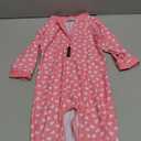 weVSwe Baby Toddler Sun Protection Rash Guard Pink Heart One Piece Girls Swimsuit Crotch Zipper for Easy Diaper Changes 3T, 18-24M