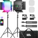 Pixel K80 Photography Lighting with APP Control, 2600K-10000K CRI 97+ RGB Led Video Light Panel, 9 Applicable Scenes Lighting for Studio/Gaming/Streaming/YouTube/Videography/Film/Video Recording